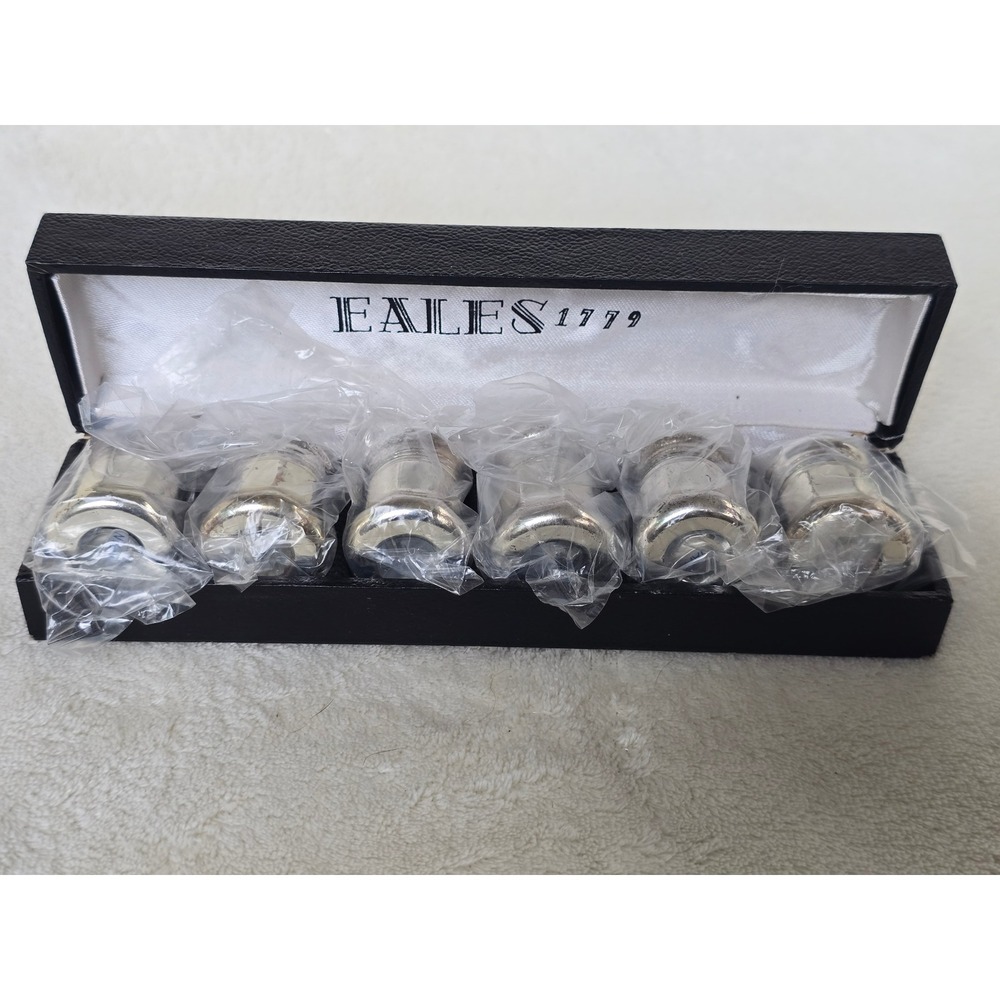 Vintage Eales 1779 Silver Plated Salt and Pepper Shakers Set of 6 Japan Boxed